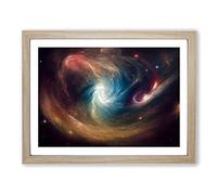 Captivating Galaxy Vol.5 Framed Print | A2 Oak Framed Wall Art | Ready to Hang | Modern Space Picture | Living Room Bedroom Lounge Office