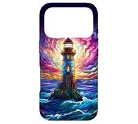 Captivating Lighthouse Seascape Stained Glass Pattern Case for iPhone 17 Pro