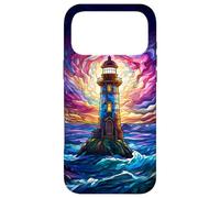 Captivating Lighthouse Seascape Stained Glass Pattern Case for iPhone 17 Pro Max