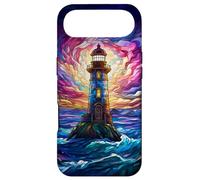 Captivating Lighthouse Seascape Stained Glass Pattern Case for iPhone Air