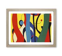 Captivating Modern Abstract Art Framed Print | A3 Oak Framed Wall Art | Ready to Hang | Abstract Fantasy Picture | Living Room Bedroom Lounge Office