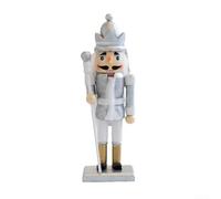 Captivating Silver Christmas Nutcracker Figures, 16CM, Party Decorations (silver)