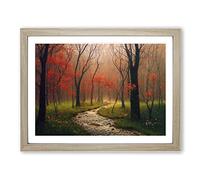 Captivating Spring Forest Framed Wall Art Print A2 Oak