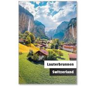 Captivating Summer View of Waterfall in Lauterbrunnen Village. Gorgeous Outdoor Scene in Swiss Alps, Bernese Oberland in The Canton of Bern, Switzerland, Europe. Traveling ., Fridge Magnet