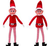 Captor Christmas Elf Figure, Gnome Figures Plush with Long Legs, Elf Figures, Gnome Doll Girl Boy, Elf Doll Christmas Elf Decoration, Gnome Elf for Christmas Decoration (Elf Pair)