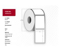 Capture Label 56x25 - Core 25. White. Top-coated. Direct Thermal. Permanent. 1000 labels per roll. 24 rolls per box