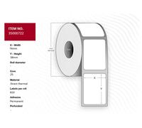 Capture 35000722-24ROLLS Label 76x38 - Core 25. White.