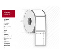 Capture 35000722-24ROLLS Label 76x38 - Core 25. White.