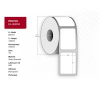 Capture CA-LB3038 Direct Thermal Labels 102 x 210mm, 76mm Core, White, Uncoated, Permanent, 640 per Roll (12 Rolls)