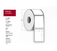 Capture CA-LB3042 Direct Thermal Labels 102 x 74mm, 40mm Core, White, Top Coated, Permanent, 1000 per Roll (12 Rolls)