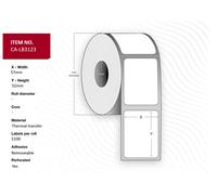 Capture CA-LB3123 printer label White Self-adhesive printer label