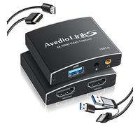 Capture Card, avedio links Audio Video Capture Card, USB C/A 3.0 Video Capture Card 4K@60Hz HDMI Loop-Out, 1080P 60FPS Game Capture Card for Streaming Works for Nintend0 Switch/PS5/PC/Camera, (Black)