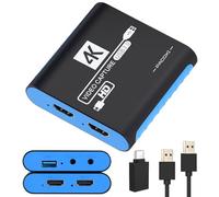 Capture Card for Nintendo Switch 2, Switch 1, OLED, Steam Deck, PS4, PS5, Xbox, 1080P 60FPS, 4K@30Hz HDMI Video Input and Passthrough, HDMI to USB3.0, Compatible with OBS,YouTube,TikTok, Mac,Windows