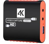 Capture Card for Nintendo Switch with 4K Pass-Through, USB3.0 1080P 60FPS HDMI Video Cam Link Game Capture for Streaming, Work with Xbox PS4 PS5 PC DSLR for OBS Twitch Live Broadcasting and Recording