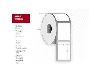 Capture - Label, 57x19x25, 10pcs/Box TT Removeable, em Zeb (3800), nlze5719r (TT Removeable, em Zeb (3800))