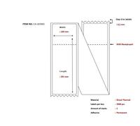 Capture Ship-label 105 x 251mm, Direct Thermal, With Receipt Part, Fanfold, 2000 Labels per Box (CA-LB7001)
