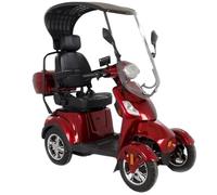 Capture The Journey LuxuryTon X-1000 All-Terrain 4 Wheel Electric Mobility Scooter with Canopy and Reverse Camera