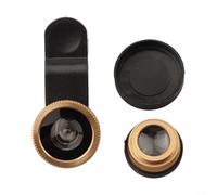 Capture the Moment Mobile Phone Lens Kit with Fish Eye, Wide Angle, and Macro Lenses (gold)