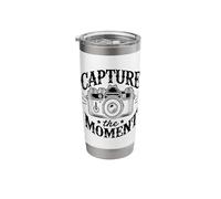 Capture The Moment Photography Camera Photographer Stainless Steel Insulated Tumbler