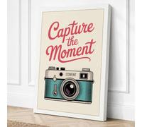 Capture the Moment Vintage Canvas Wall Art Print 18x12 Inch (46 x 30 cm)