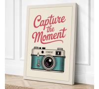 Capture the Moment Vintage Canvas Wall Art Print 18x12 Inch (46 x 30 cm)