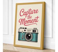Capture the Moment Vintage Canvas Wall Art Print 24x16 Inch (61 x 41 cm)