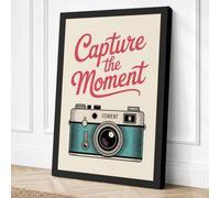 Capture the Moment Vintage Canvas Wall Art Print 36x24 Inch (91 x 61 cm)