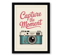 Capture the Moment Vintage Framed Wall Art Print A2 (59.4×42cm) Black, Wall Decor for Living Room, Bedroom, Office & Home, Ready to Hang, Art Gift