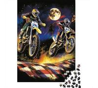 Capture The Spirit of Dirt Bike - 1000 Piece Wooden Puzzle for A Memorable Puzzle-Solving Experience - Ideal for Gift-Giving