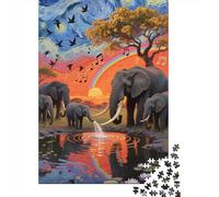 Capture The Spirit of Elephant - 1000 Piece Wooden Puzzle for A Memorable Puzzle-Solving Experience - Ideal for Gift-Giving