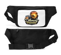 Capturing Memories with Sunset Silhouette Unisex Waist Bag Black