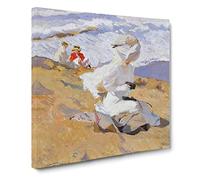 Capturing The Moment by Joaquin Sorolla Y Bastida Canvas Print | Gallery Wrapped 30mm Frame Wall Art | 14x14 inches | Ready to Hang | Modern Picture | Living Room Bedroom Lounge Office