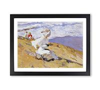 Capturing The Moment By Joaquin Sorolla Y Bastida Classic Painting Framed Print | A4 Black Framed Wall Art | Ready to Hang | Classic Historical Picture | Living Room Bedroom Lounge Office