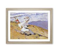 Capturing The Moment By Joaquin Sorolla Y Bastida Classic Painting Framed Wall Art Print, Ready to Hang Picture for Living Room Bedroom Home Office Décor, Oak A2 (64 x 46 cm)