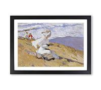Capturing The Moment by Joaquin Sorolla Y Bastida Framed Print | A2 Black Framed Wall Art | Ready to Hang | Modern Nature Picture | Living Room Bedroom Lounge Office