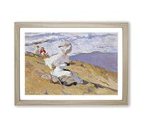 Capturing The Moment by Joaquin Sorolla Y Bastida Framed Print | A2 Oak Framed Wall Art | Ready to Hang | Modern Nature Picture | Living Room Bedroom Lounge Office