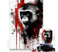 Capuchin Monkey Painting Puzzles for Teenagers 1000 Pieces Memory Power Mindful Escape Accurate Cut Memorable Gift (50x75cm)