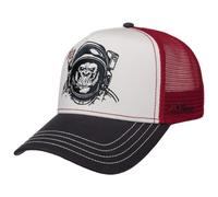 CapUniverse Astro Ape Trucker Cap Mesh Snapback Cotton Unisex Summer Winter red-Navy