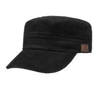 CapUniverse Corduroy Army Cap Cotton Plain-Colored Closed Unisex Summer Winter Black One Size