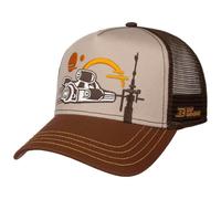 CapUniverse Spaceship Trucker Cap Mesh Snapback Baseballcap 100% Cotton Unisex Summer Winter Brown One Size