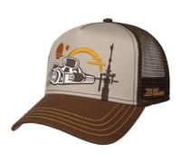 CapUniverse Spaceship Trucker Cap Mesh Snapback Baseballcap 100% Cotton Unisex Summer Winter Brown One Size