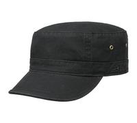 CapUniverse Urban Armycap Cotton Military Cap Fullcap Unisex Summer Winter Black S/M (54-57 cm)