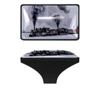 CAPVKING 4 Pcs Winter Train Braving Smoke on Black Railroad Tracks Decorative Cabinet Knobs, 1.65" ABS Glass Rectangle Single Hole, Drawer Dresser Door Handles Pulls for Home Kitchen Bedroom
