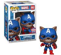 Figure CAPTAIN AMERICA CAPWOLF Limited 10cm FUNKO POP HEROES 882 Summer Con 2021
