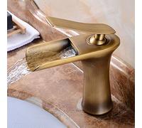 CAPXXIN Basin Faucets High Antique Waterfall Basin Tap For Bathroom Torneira Brass Brushed Deck Mounted Sink Mixer Tap YD-770,Kitchen Sink Taps needed