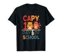 Capy 100th Day of School Funny Capybara Schools Kids Teacher T-Shirt