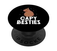 Capy Besties Animal Capybaras Capybara Cute Rodent PopSockets Adhesive PopGrip