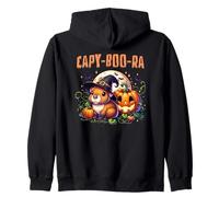 Capy-Boo-Ra Capybara Witch Jack-o-Lantern Pumpkin Halloween Zip Hoodie