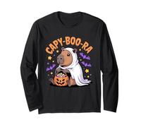 CAPY-Boo-RA Halloween with Cute Ghost Capybara Long Sleeve T-Shirt