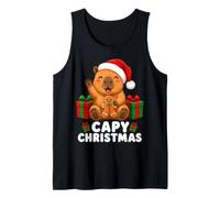 Capy Christmas Cute Capybara Holiday Xmas Tank Top